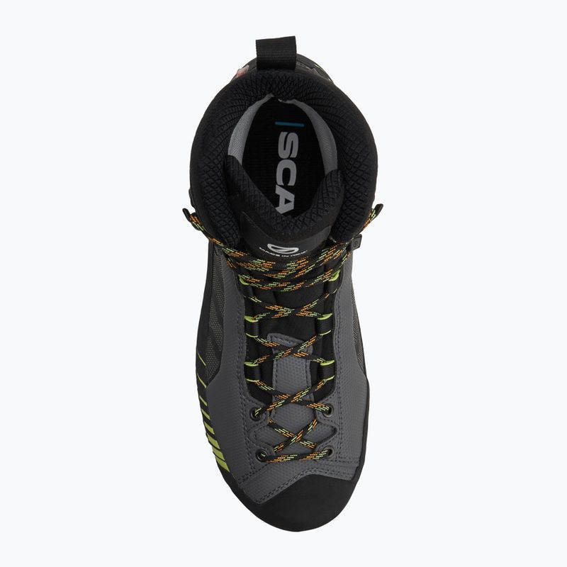 Men's high alpine boots SCARPA Ribelle Lite HD iron gray / lime 5