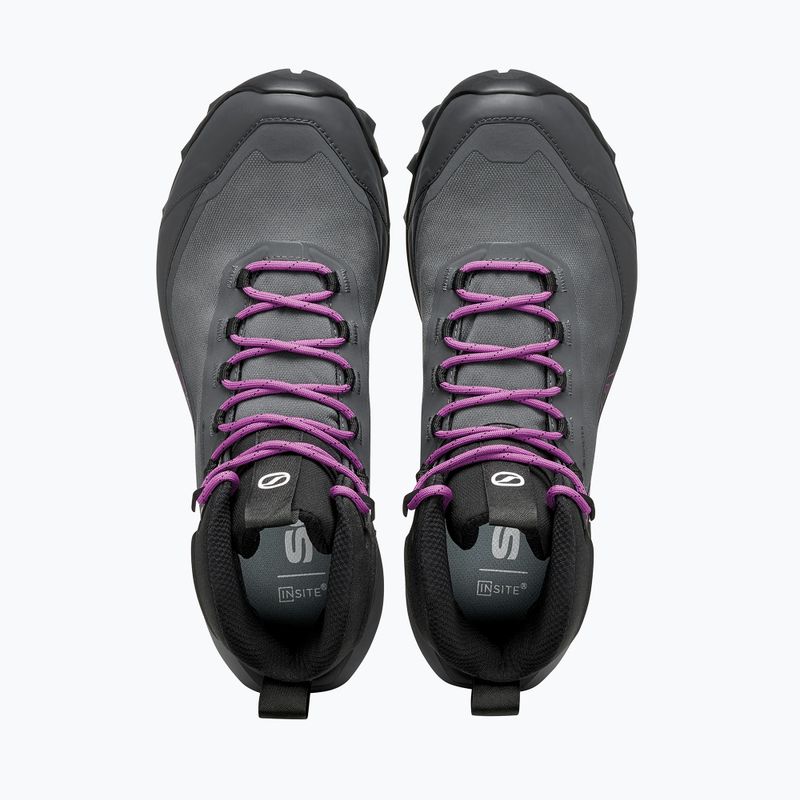 Women's trekking boots SCARPA Ribelle Cross 2 Mid GTX dark gray/purple 5