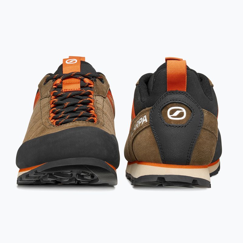 Men's trekking boots SCARPA Crux 2 caribou/rust orange 4