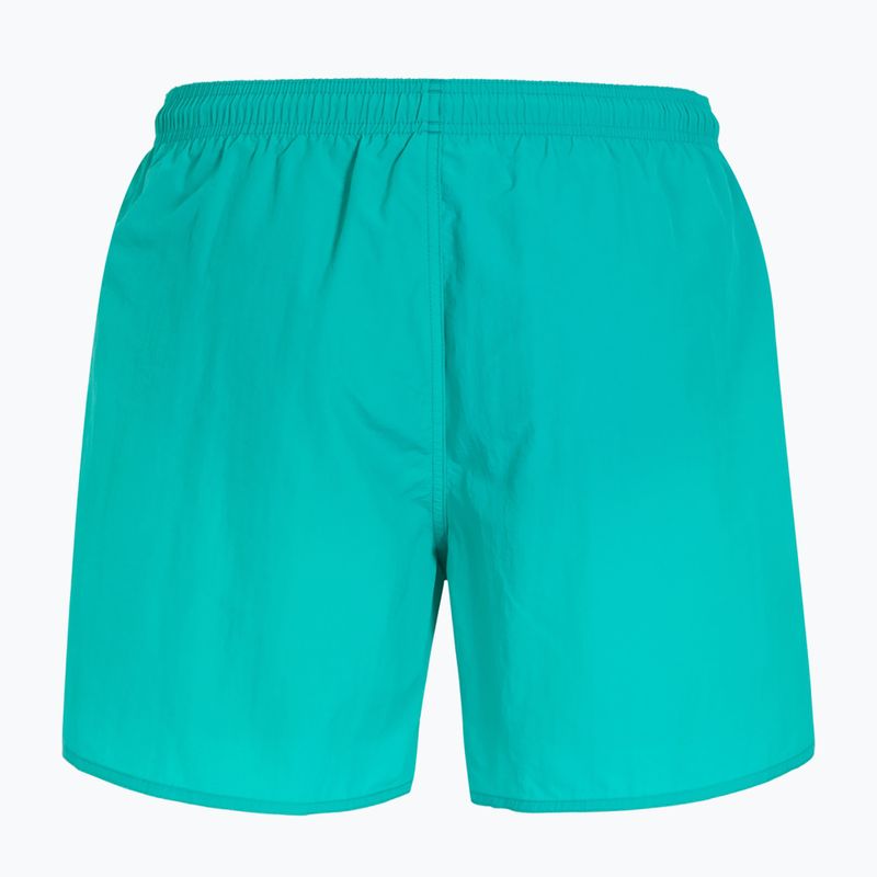 Men's EA7 Emporio Armani Water Reactive Monogram Boxer swim shorts spectra green 2