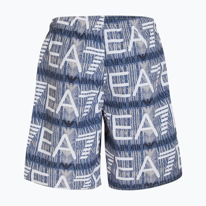 Men's EA7 Emporio Armani Water Reactive Monogram Boxer swim shorts marlin monogram 2