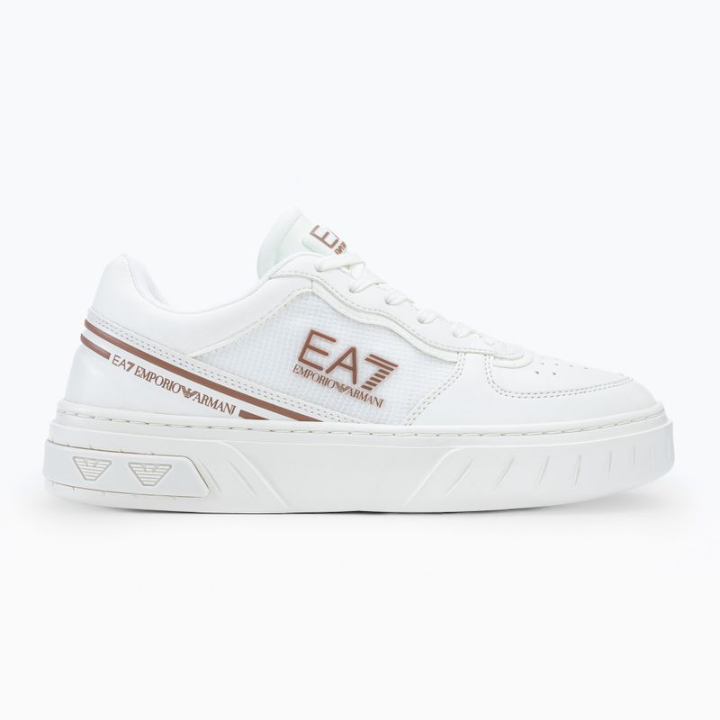 EA7 Emporio Armani Summer Court triple off white/tan shoes 2