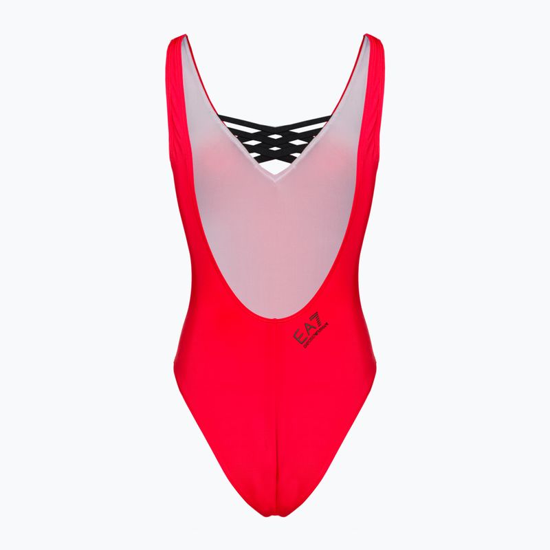 Women's one-piece swimsuit EA7 Emporio Armani Water Sports BW Tape rosso 2