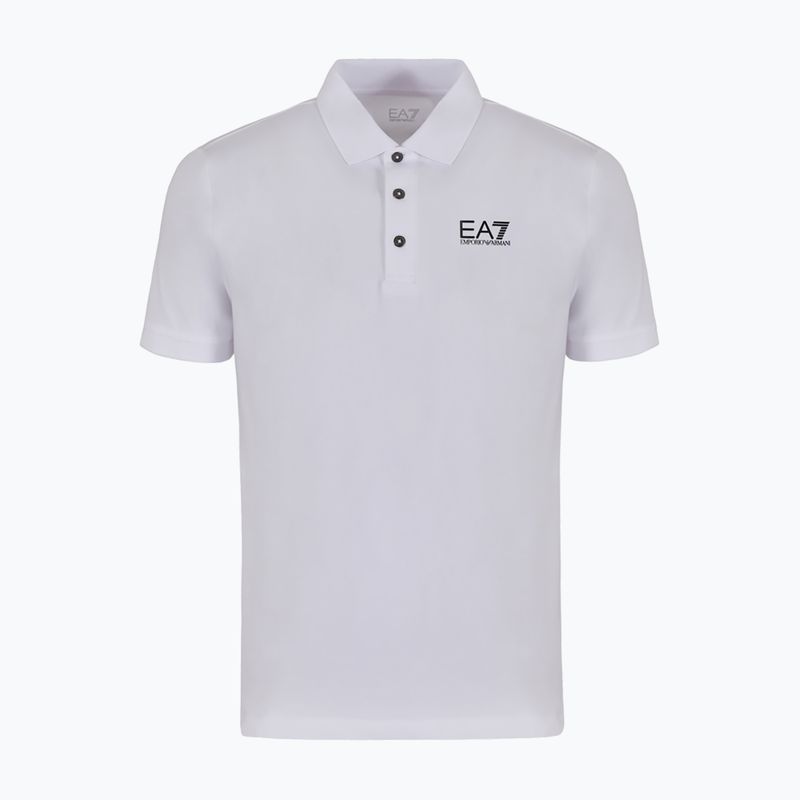 Men's EA7 Emporio Armani Train Visibility white polo shirt