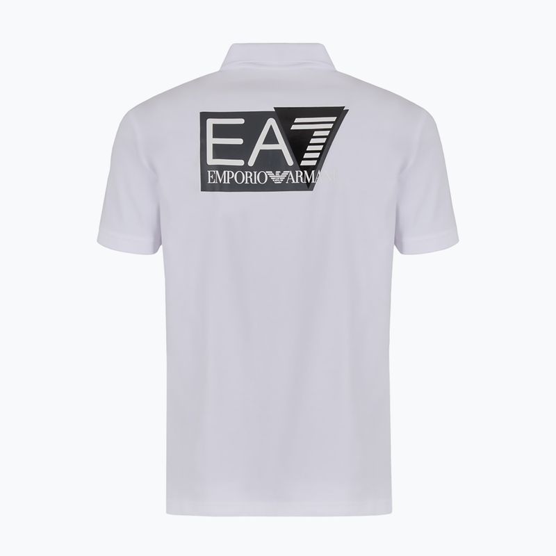 Men's EA7 Emporio Armani Train Visibility white polo shirt 2