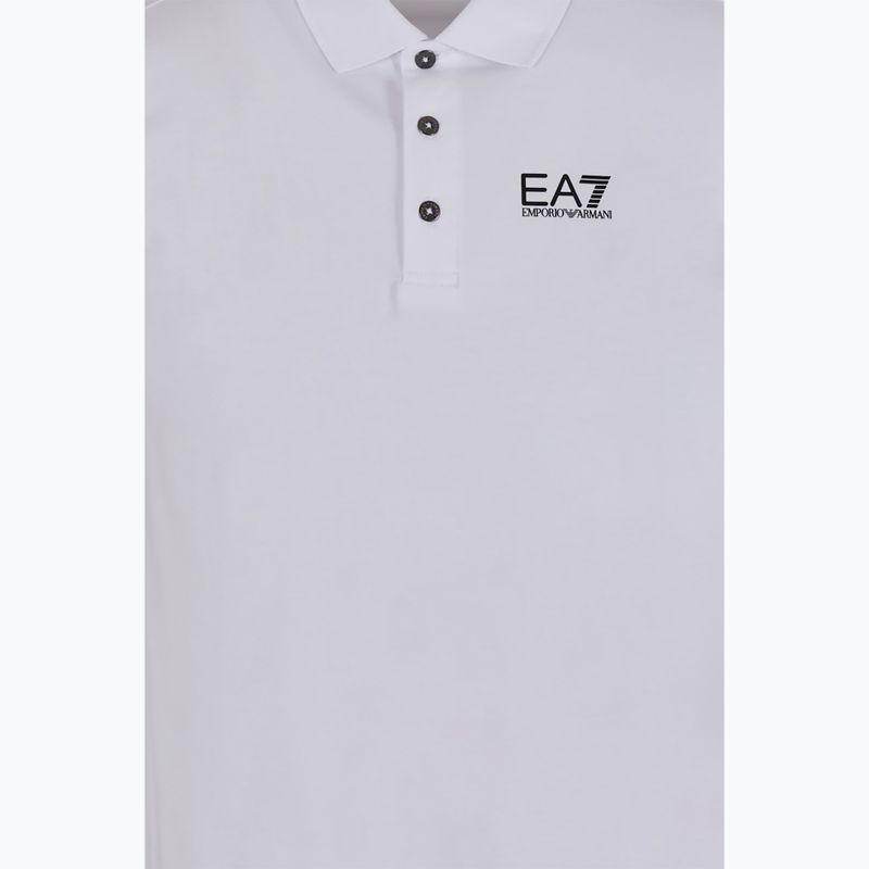 Men's EA7 Emporio Armani Train Visibility white polo shirt 3