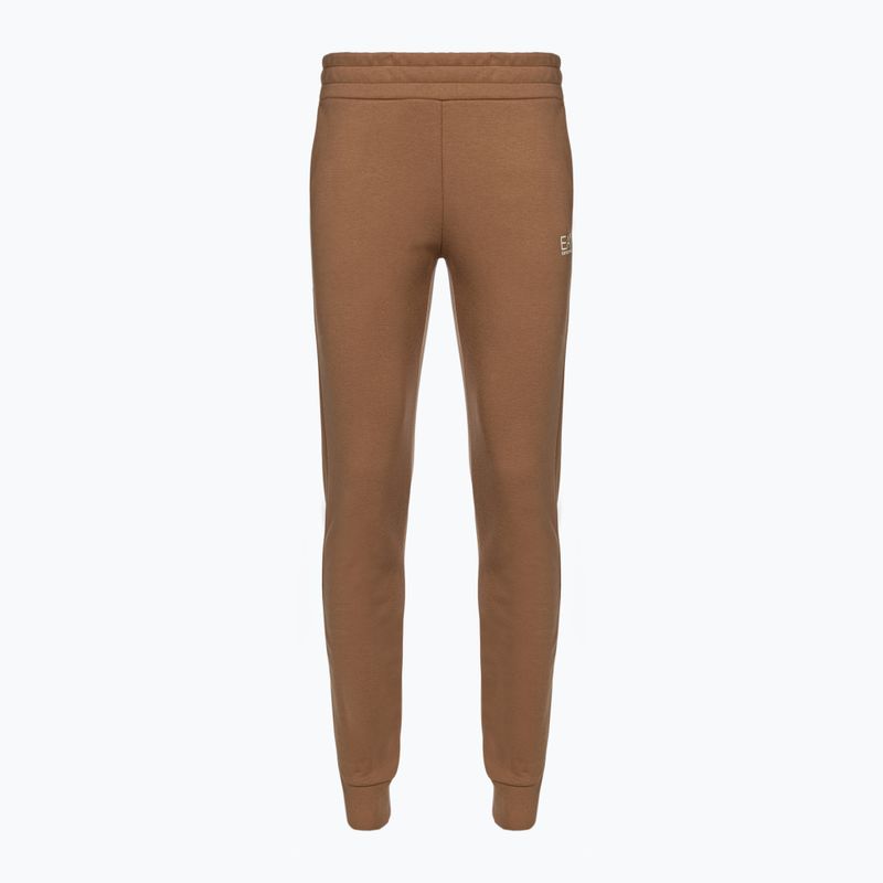 Women's EA7 Emporio Armani Train Logo Series Essential tan trousers