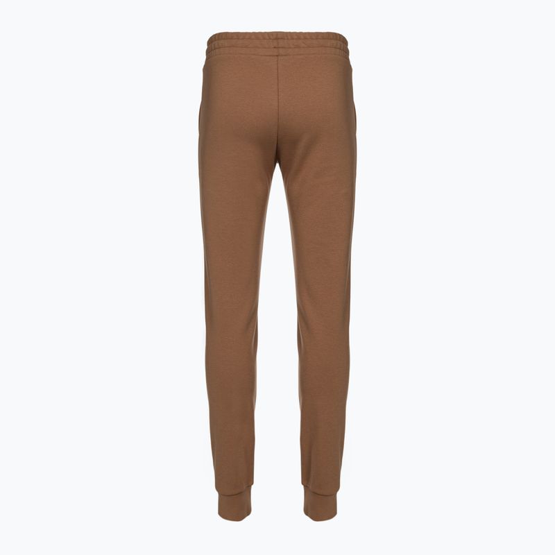 Women's EA7 Emporio Armani Train Logo Series Essential tan trousers 2