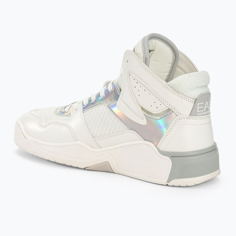 EA7 Emporio Armani Basket Mid white/iridescent shoes 3