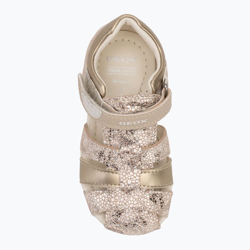 Children's sandals Geox Macchia white/gold 5
