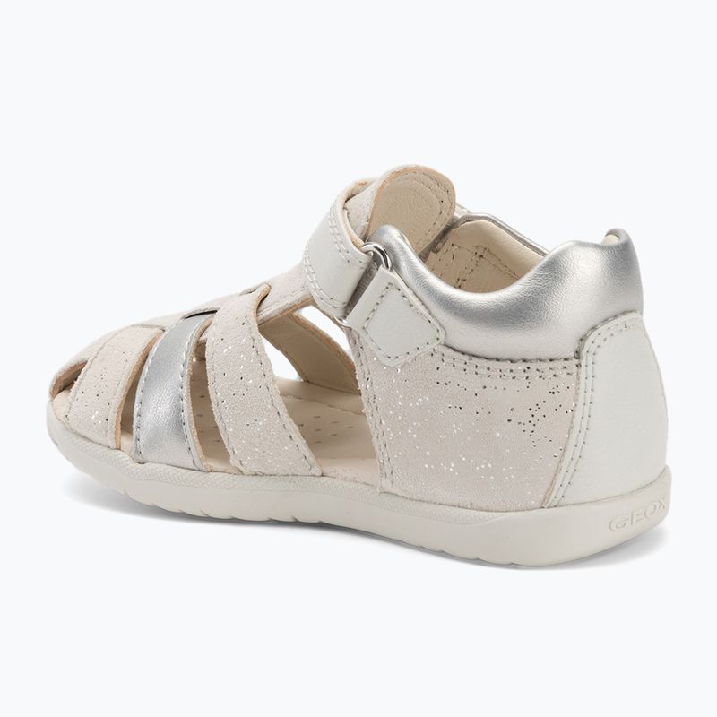 Children's sandals Geox Macchia white/silver 3