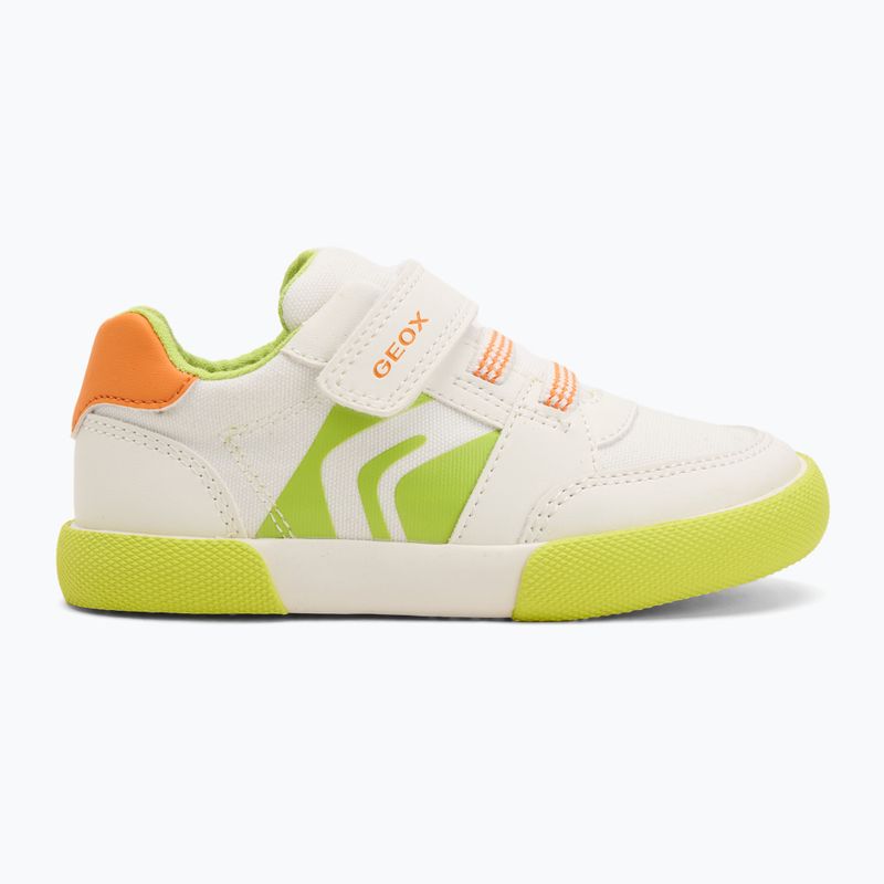 Geox Gisli white/fluo green children's shoes 2