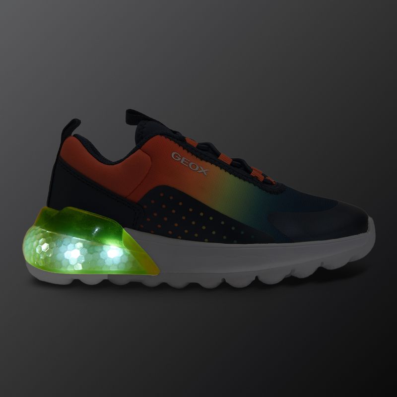 Geox Activart Illuminus navy/lime junior shoes 8