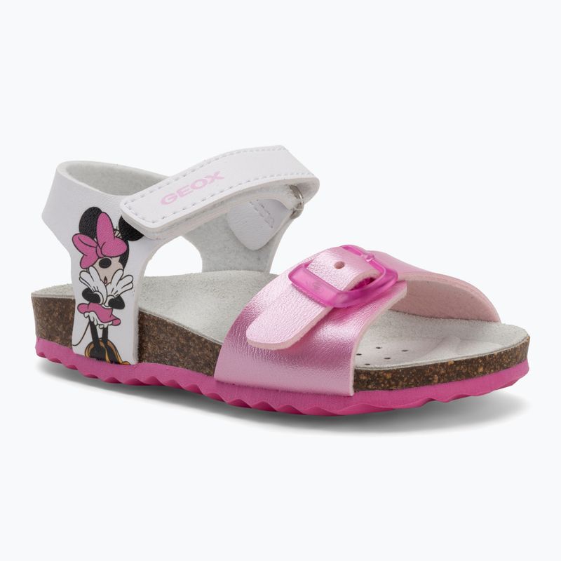 Children's sandals Geox Chalki white/pink