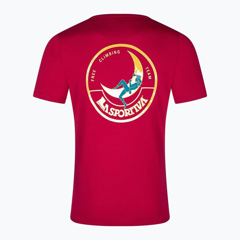 Men's T-shirt La Sportiva Climbing on the Moon fuchsia/yellow 2