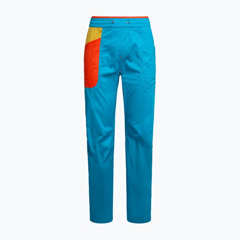 Men's La Sportiva Bolt climbing trousers tropical blue/bamboo
