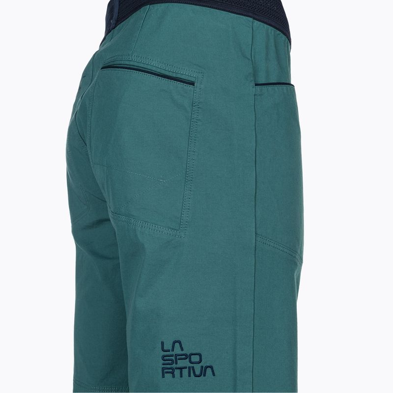 La Sportiva Flatanger men's climbing shorts hurricane/deep sea 4