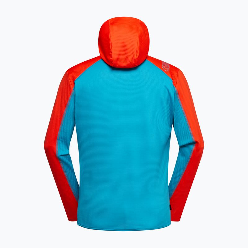 Men's La Sportiva Upendo Hoody tropical blue/ cherry tomato sweatshirt 2
