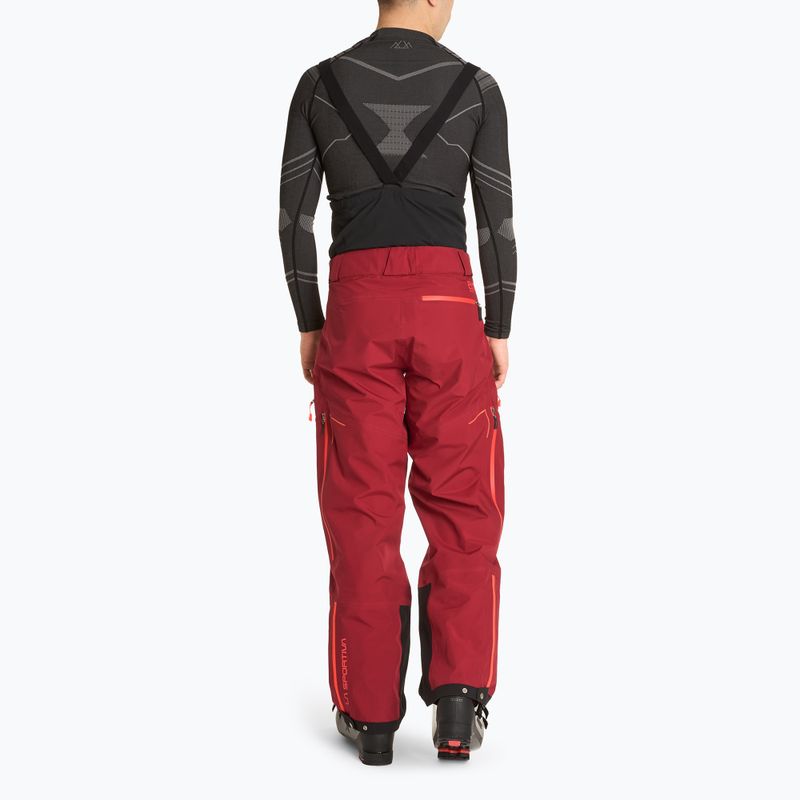 Men's La Sportiva Chaser Evo Shell Bib sangria ski trousers 2