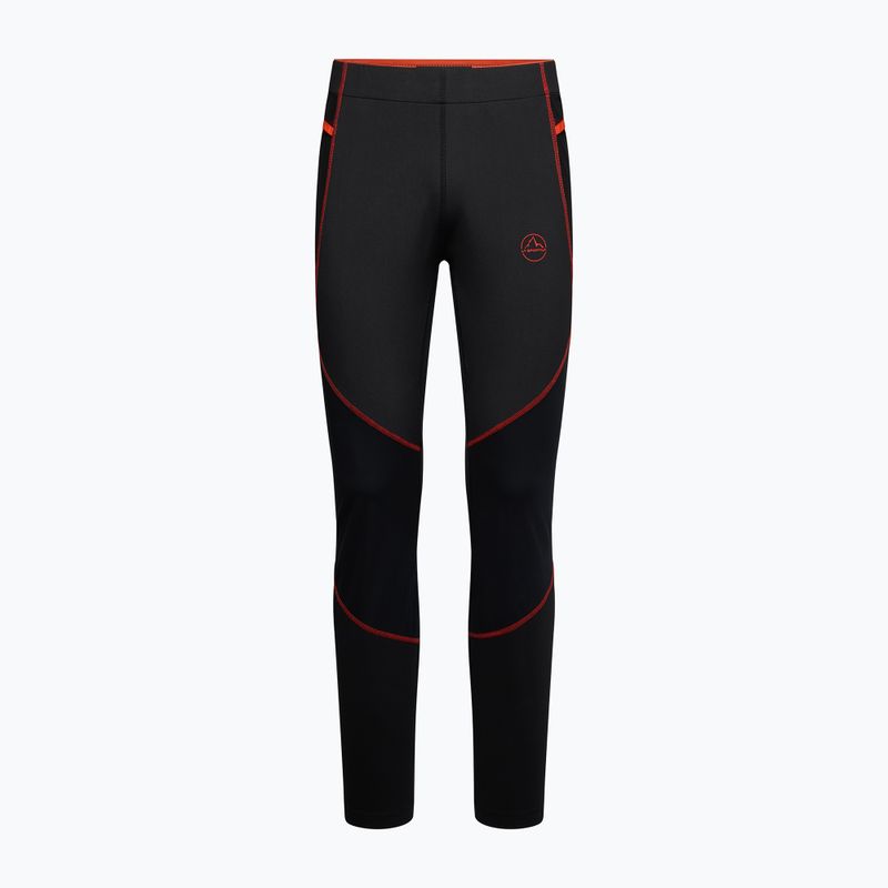 Men's La Sportiva running leggings Primal black/ cherry tomato