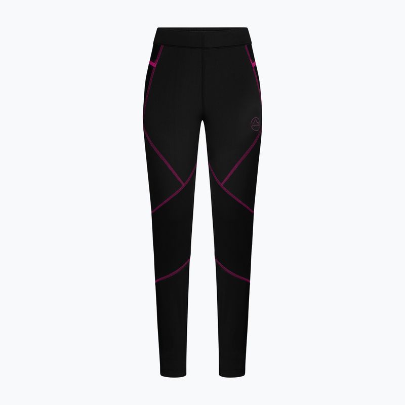 La Sportiva women's running leggings Primal black/ springtime