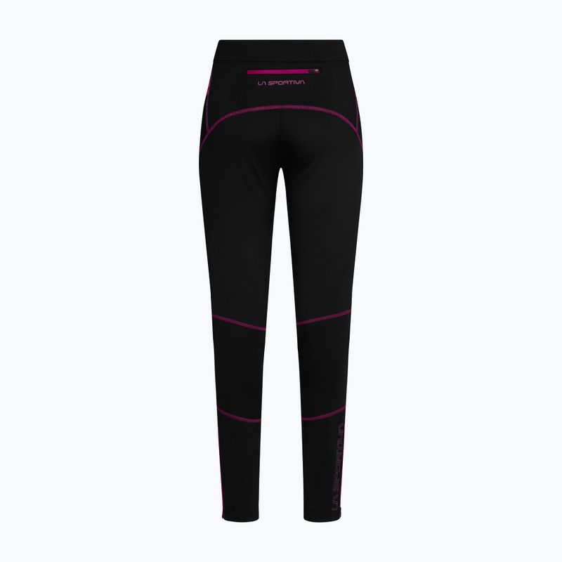 La Sportiva women's running leggings Primal black/ springtime 2