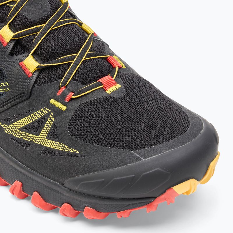 Men's La Sportiva Bushido III GTX black/ yellow running shoe 7
