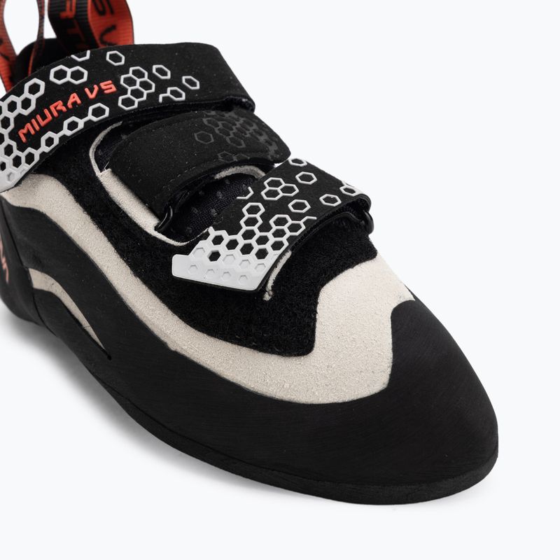 Women's climbing shoes La Sportiva Miura VS white/cherry tomato 7