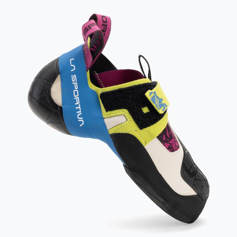 Women's climbing shoes La Sportiva Skwama apple green/cobalt blue 2