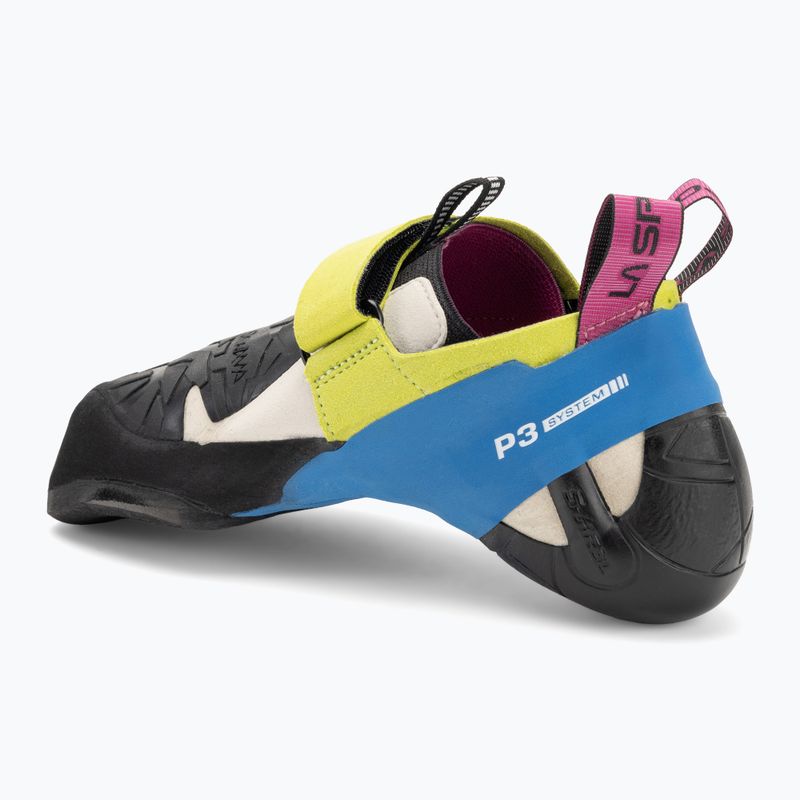 Women's climbing shoes La Sportiva Skwama apple green/cobalt blue 3
