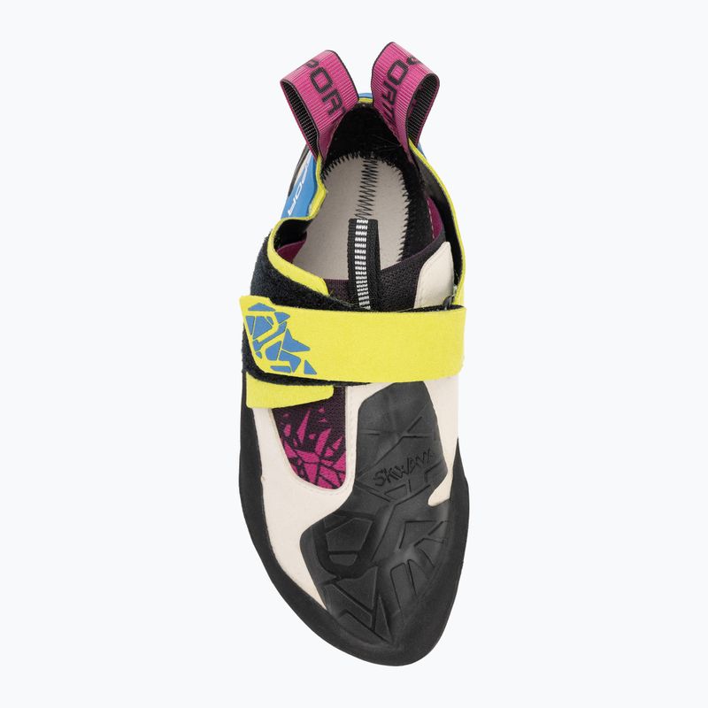 Women's climbing shoes La Sportiva Skwama apple green/cobalt blue 5