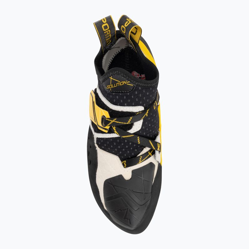 Men's mountaineering boots La Sportiva Solution white/ yellow 5
