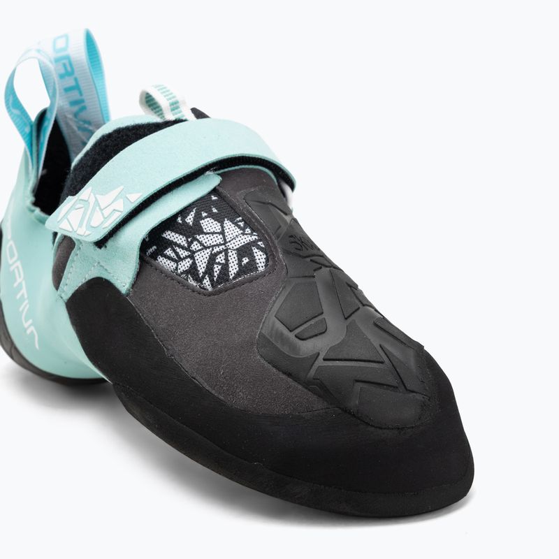 Women's climbing shoes La Sportiva Skwama Vegan carbon/turquoise 7
