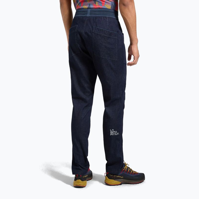 Men's climbing trousers La Sportiva Cave Jeans denim/night sky 2