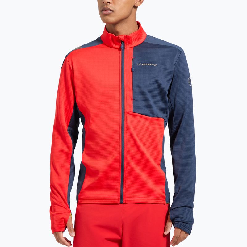 Men's La Sportiva True North mountain red / night sky wind jacket