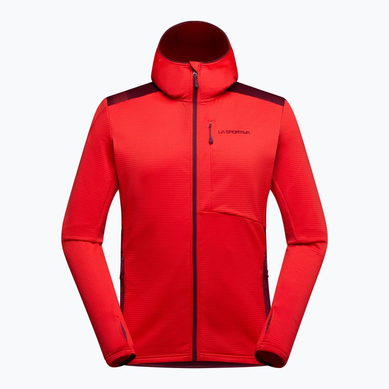 Men's La Sportiva Chill Thermal Hoody mountain red / redwood trekking sweatshirt