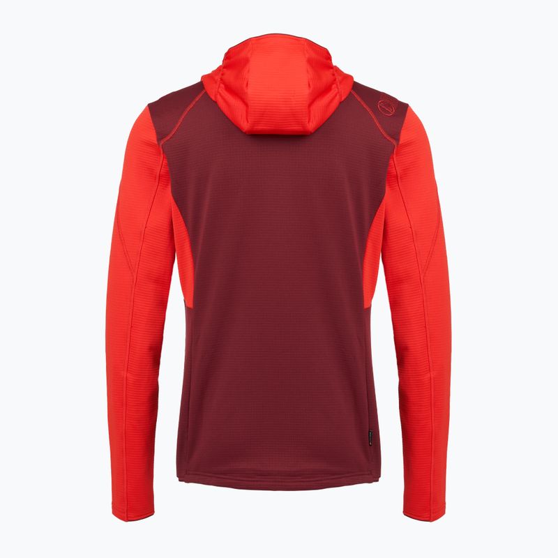 Men's La Sportiva Chill Thermal Hoody mountain red / redwood trekking sweatshirt 2