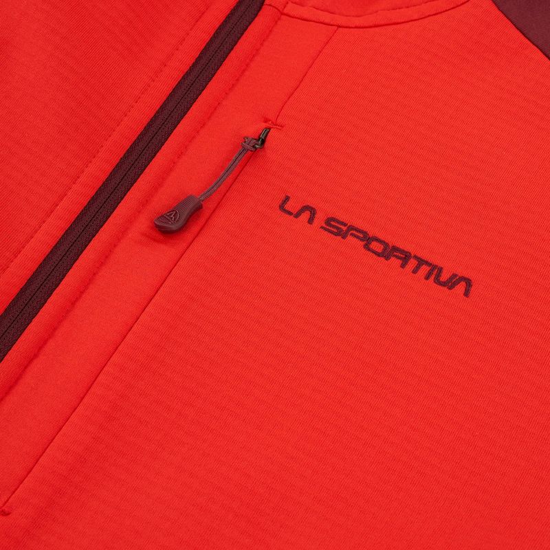 Men's La Sportiva Chill Thermal Hoody mountain red / redwood trekking sweatshirt 3