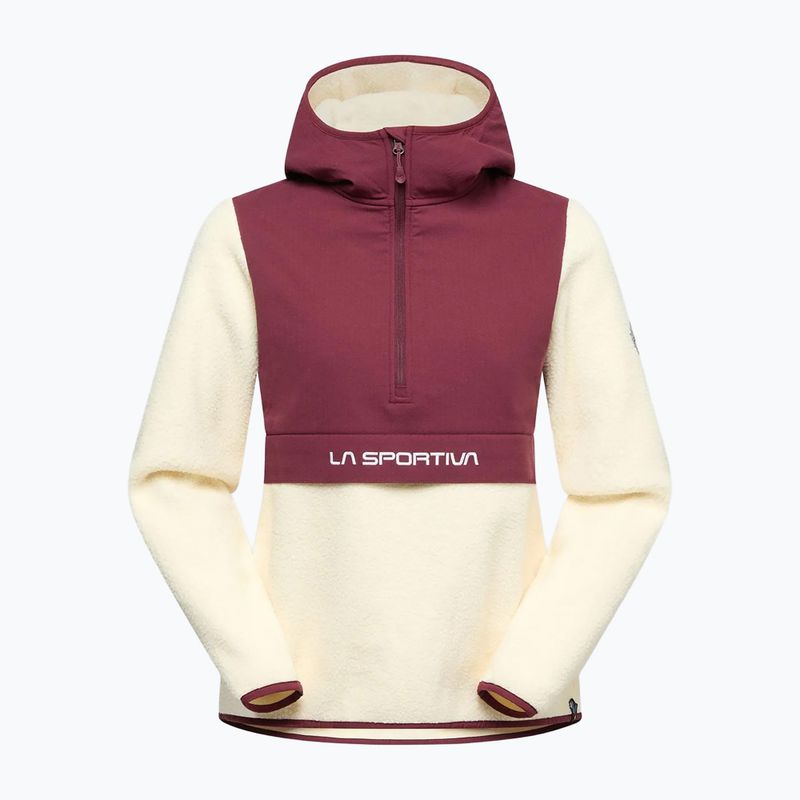 Women's sweatshirt La Sportiva Guidance Sherpa Hoody chalk/redwood 3