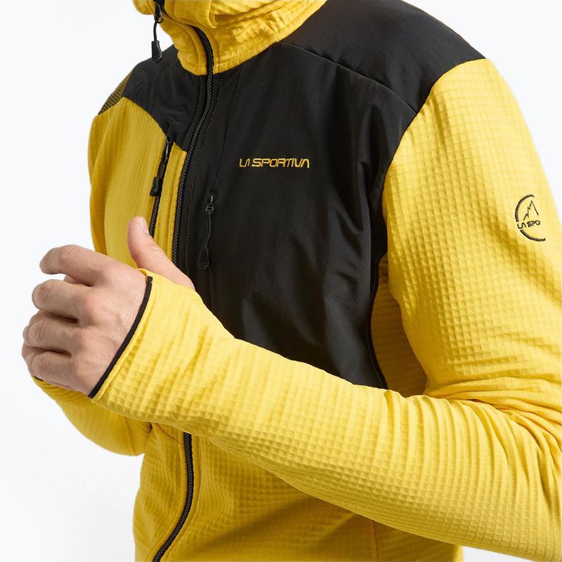 Men's thermal hoodie La Sportiva Lucendro Thermal Hoody yellow/black 3