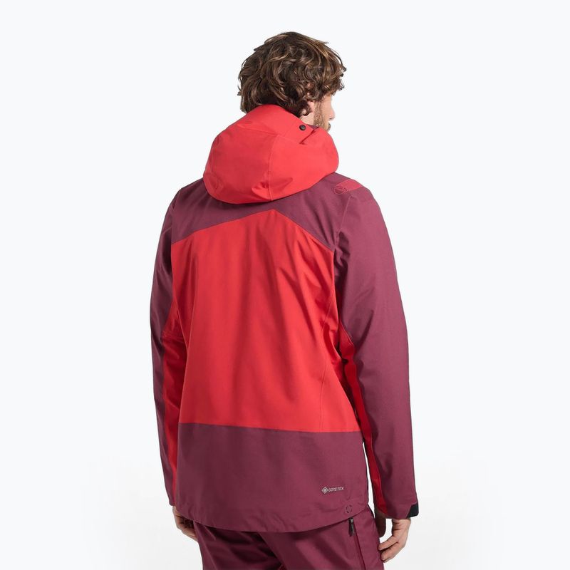 Men's waterproof jacket La Sportiva Alpine Guide GTX Perfomance mountain red/redwood 2