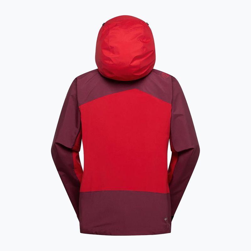 Men's waterproof jacket La Sportiva Alpine Guide GTX Perfomance mountain red/redwood 4