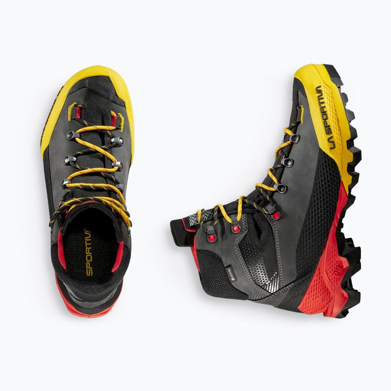 Men's mountaineering boots La Sportiva Aequilibrium LT GTX black/yellow 13