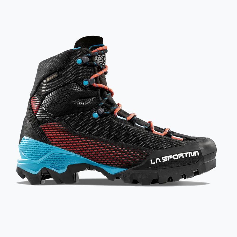 Women's mountaineering boots La Sportiva Aequilibrium ST GTX black/hibiscus 9
