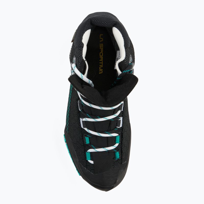 Women's mountaineering boots La Sportiva Aequilibrium ST GTX black/aqua 5