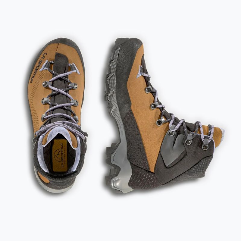 Women's mountaineering boots La Sportiva Aequalibrum Trek GTX coffee/stone 5