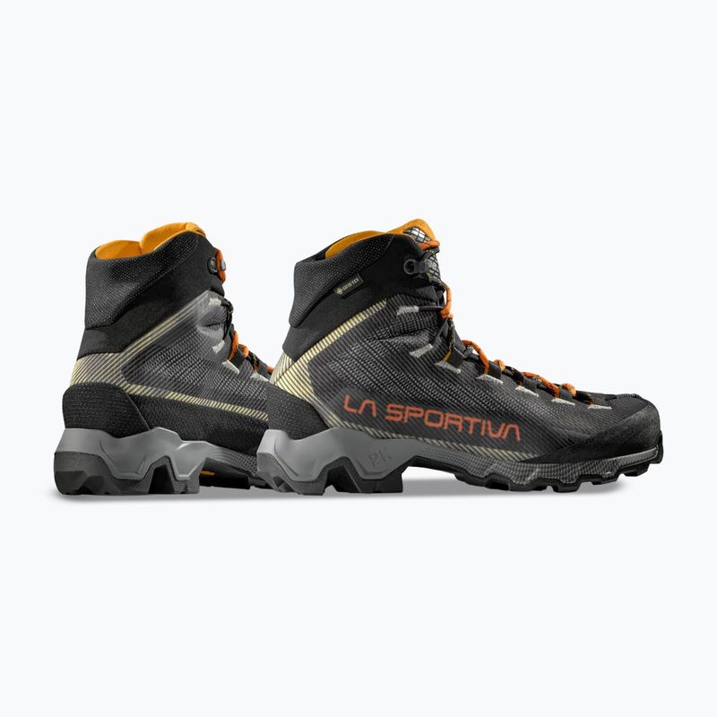 Men's trekking boots La Sportiva Aequalibrum Hike GTX carbon/papaya 3