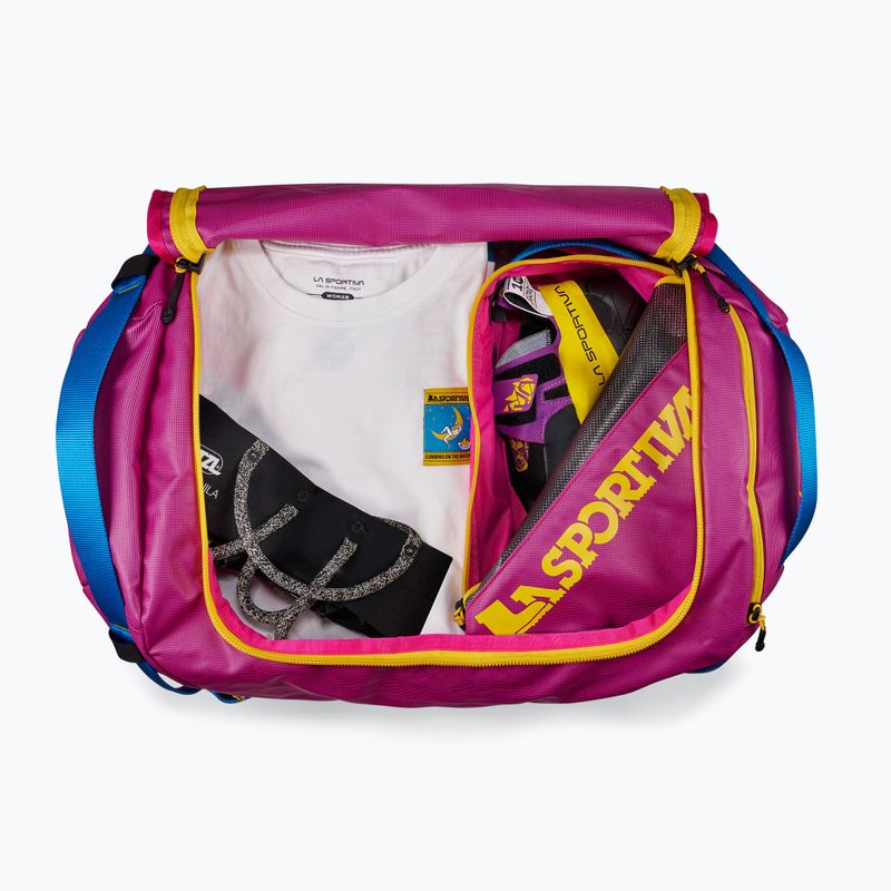 Travel bag La Sportiva Nomad Duffel 40 l fucsia/giallo 4