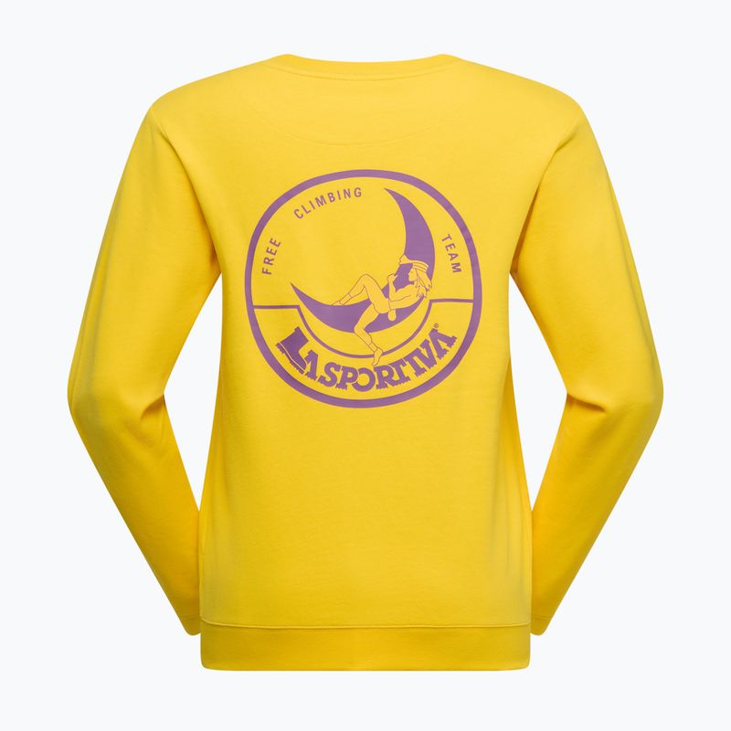 Women's sweatshirt La Sportiva Climbing On The Moon giallo/viola 2