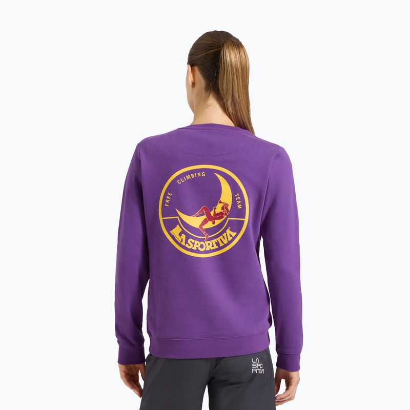 Women's sweatshirt La Sportiva Climbing On The Moon viola/giallo 2